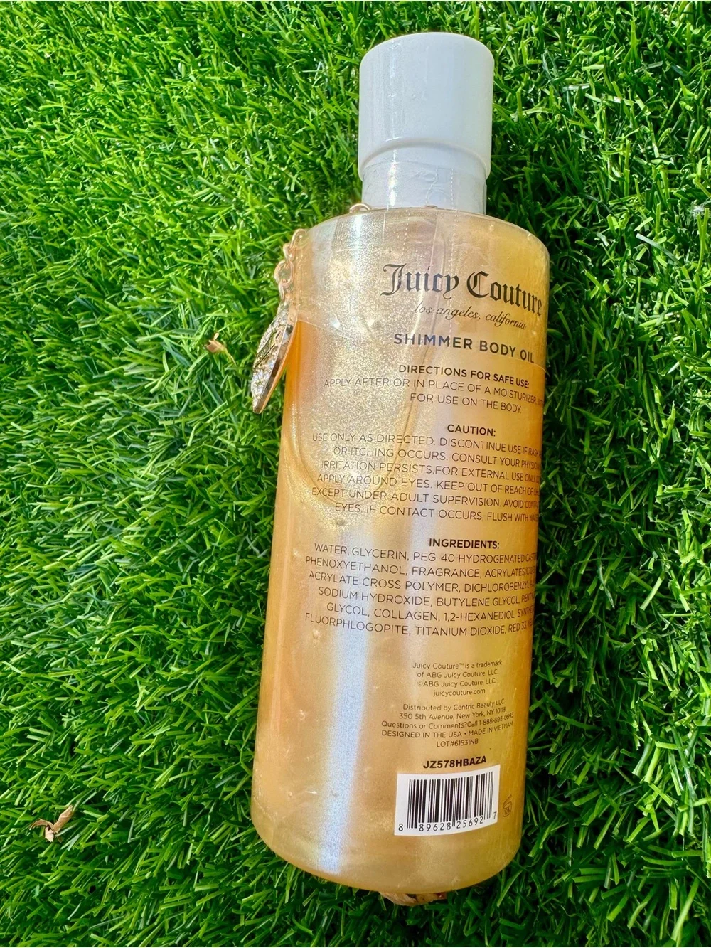 Juicy Couture Shimmer Body Oil, Honeysuckle Bloom Scent, 8 fl oz Gold 1pc